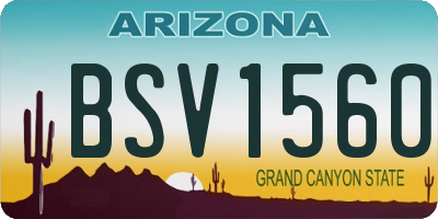 AZ license plate BSV1560