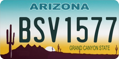 AZ license plate BSV1577