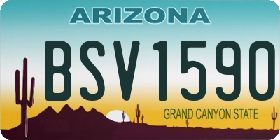 AZ license plate BSV1590