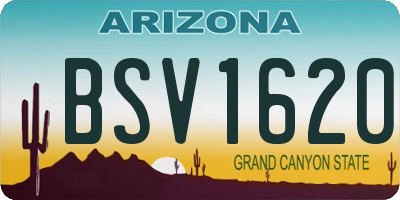 AZ license plate BSV1620