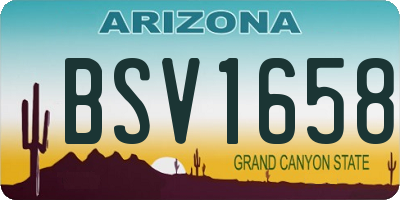 AZ license plate BSV1658