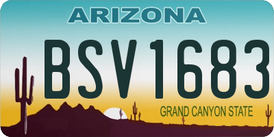 AZ license plate BSV1683