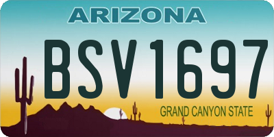 AZ license plate BSV1697