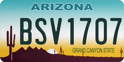 AZ license plate BSV1707