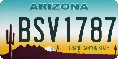 AZ license plate BSV1787