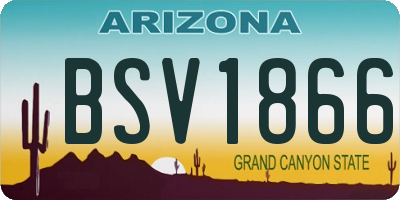 AZ license plate BSV1866