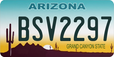 AZ license plate BSV2297