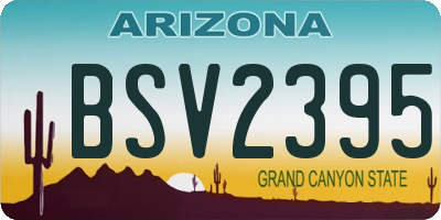 AZ license plate BSV2395
