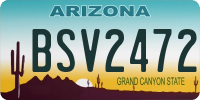 AZ license plate BSV2472
