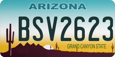 AZ license plate BSV2623