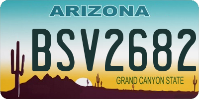 AZ license plate BSV2682