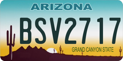 AZ license plate BSV2717