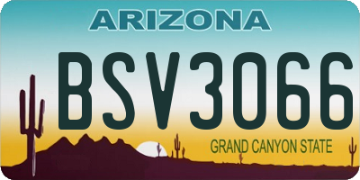 AZ license plate BSV3066
