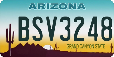 AZ license plate BSV3248