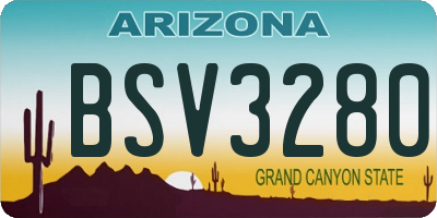 AZ license plate BSV3280