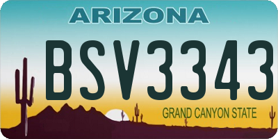 AZ license plate BSV3343