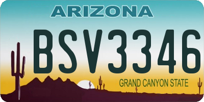 AZ license plate BSV3346