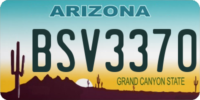 AZ license plate BSV3370