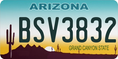 AZ license plate BSV3832