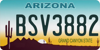 AZ license plate BSV3882
