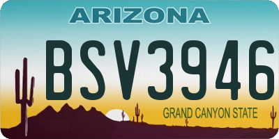 AZ license plate BSV3946