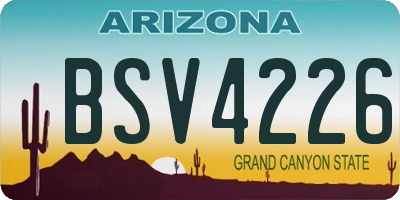AZ license plate BSV4226