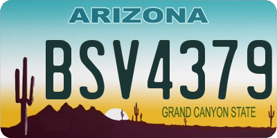 AZ license plate BSV4379