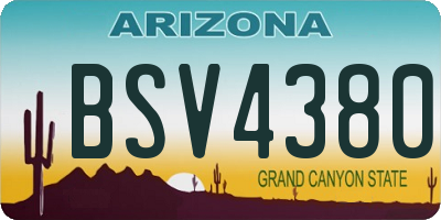 AZ license plate BSV4380