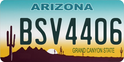 AZ license plate BSV4406