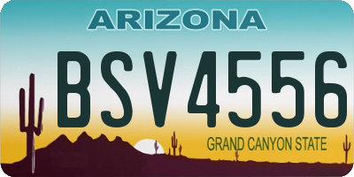 AZ license plate BSV4556