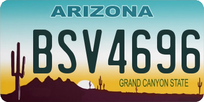 AZ license plate BSV4696