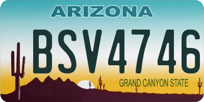 AZ license plate BSV4746