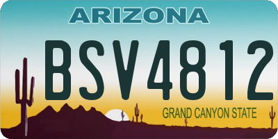 AZ license plate BSV4812
