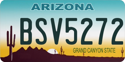 AZ license plate BSV5272