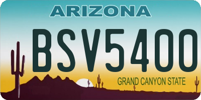AZ license plate BSV5400