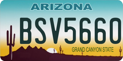 AZ license plate BSV5660
