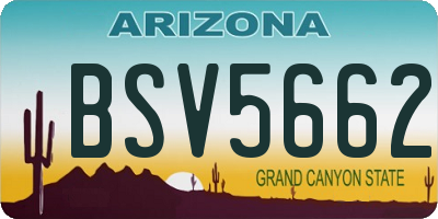 AZ license plate BSV5662