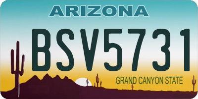 AZ license plate BSV5731