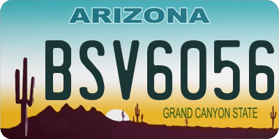 AZ license plate BSV6056