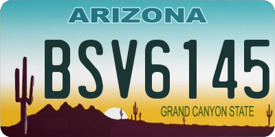 AZ license plate BSV6145