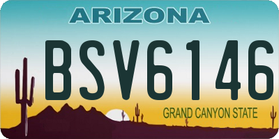 AZ license plate BSV6146