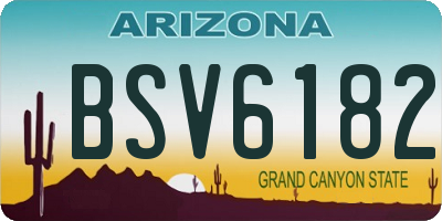 AZ license plate BSV6182