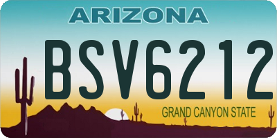 AZ license plate BSV6212