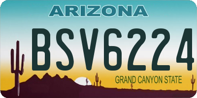 AZ license plate BSV6224