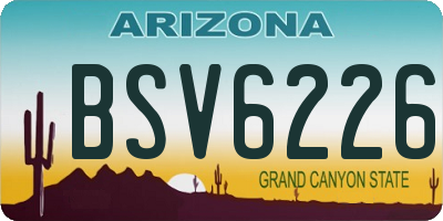 AZ license plate BSV6226