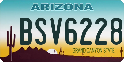 AZ license plate BSV6228