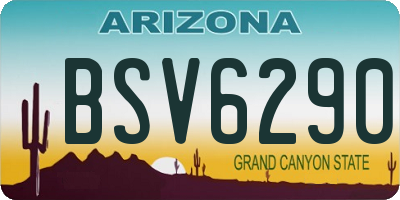 AZ license plate BSV6290