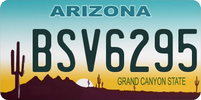 AZ license plate BSV6295