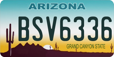 AZ license plate BSV6336