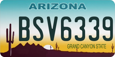AZ license plate BSV6339